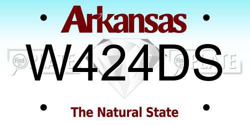 W424DS Arkansas License Plate