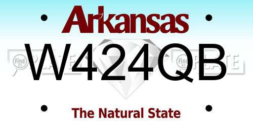 W424QB Arkansas License Plate