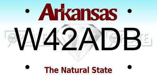 W42ADB Arkansas License Plate