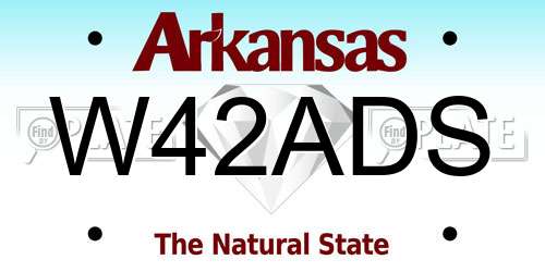 W42ADS Arkansas License Plate