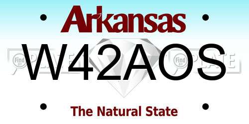 W42AOS Arkansas License Plate
