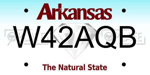 W42AQB Arkansas License Plate