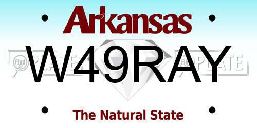 W49RAY Arkansas License Plate