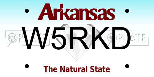 W5RKD Arkansas License Plate
