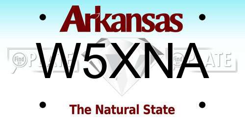 W5XNA Arkansas License Plate