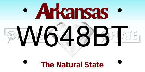 W648BT Arkansas License Plate
