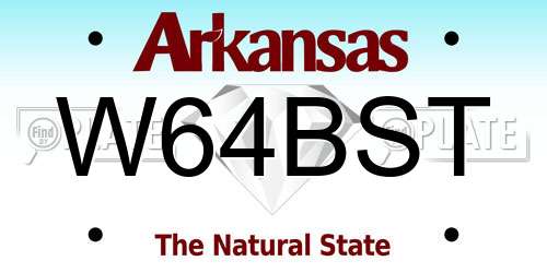 W64BST Arkansas License Plate