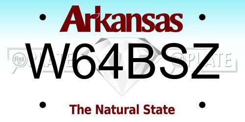 W64BSZ Arkansas License Plate