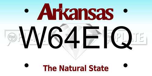 W64EIQ Arkansas License Plate