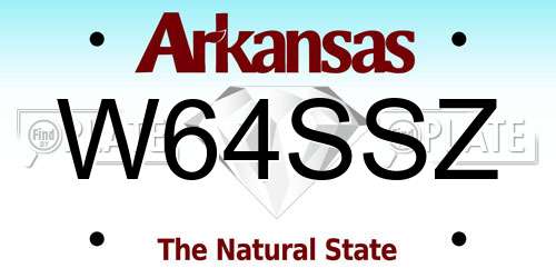 W64SSZ Arkansas License Plate