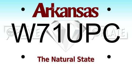 W71UPC Arkansas License Plate