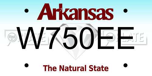 W750EE Arkansas License Plate