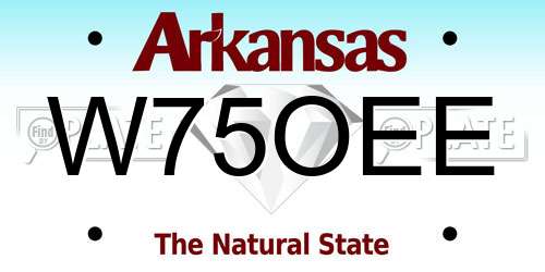 W75OEE Arkansas License Plate