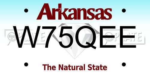 W75QEE Arkansas License Plate