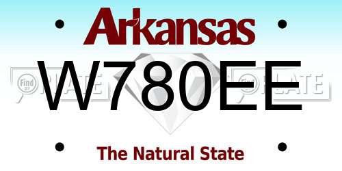 W780EE Arkansas License Plate