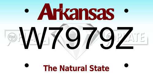 W7979Z Arkansas License Plate