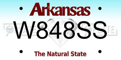 W848SS Arkansas License Plate