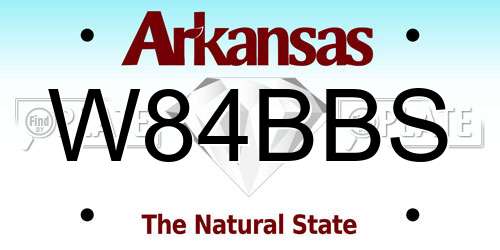 W84BBS Arkansas License Plate