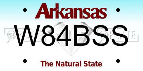 W84BSS Arkansas License Plate