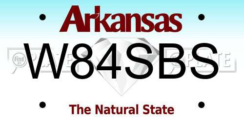 W84SBS Arkansas License Plate