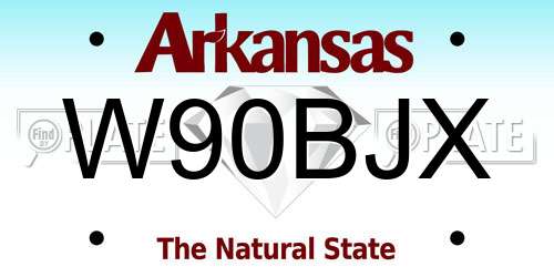 W90BJX Arkansas License Plate