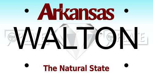 WALTON Arkansas License Plate