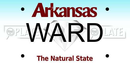 WARD Arkansas License Plate