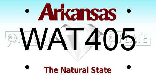 WAT405 Arkansas License Plate