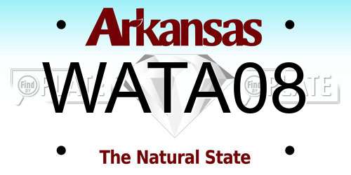 WATA08 Arkansas License Plate