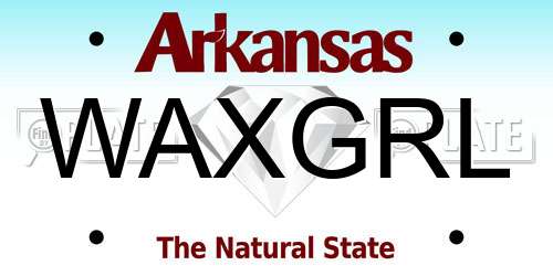 WAXGRL Arkansas License Plate