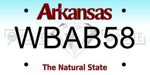 WBAB58 Arkansas License Plate