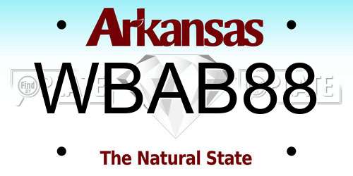 WBAB88 Arkansas License Plate
