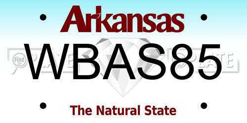 WBAS85 Arkansas License Plate