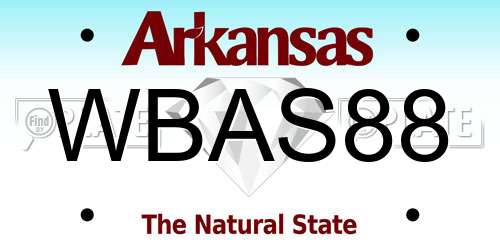WBAS88 Arkansas License Plate