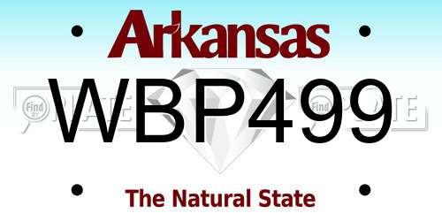 WBP499 Arkansas License Plate