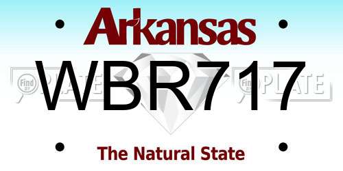 WBR717 Arkansas License Plate