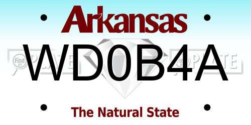 WD0B4A Arkansas License Plate