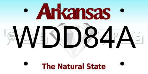 WDD84A Arkansas License Plate