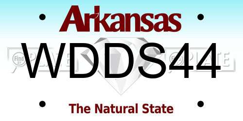 WDDS44 Arkansas License Plate