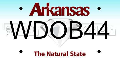 WDOB44 Arkansas License Plate