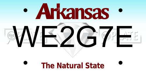 WE2G7E Arkansas License Plate