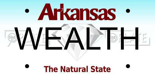 WEALTH Arkansas License Plate