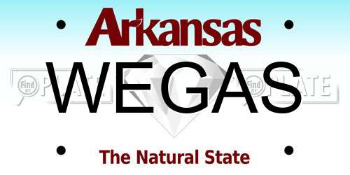 WEGAS Arkansas License Plate