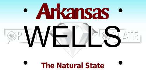WELLS Arkansas License Plate