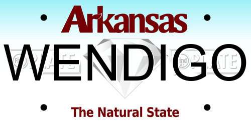 WENDIGO Arkansas License Plate