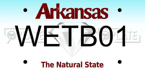WETB01 Arkansas License Plate