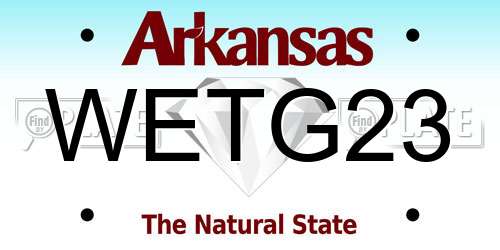 WETG23 Arkansas License Plate