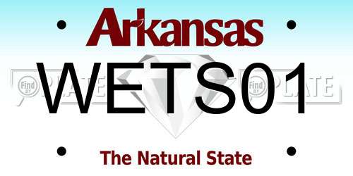 WETS01 Arkansas License Plate