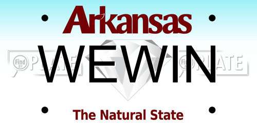 WEWIN Arkansas License Plate