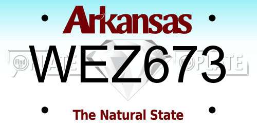 WEZ673 Arkansas License Plate